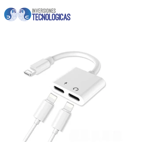 Adaptador Dual Lightning Audio J-008