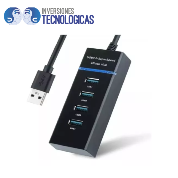 Hub USB 3.0 4 Puertos Alta Velocidad 5Gbps