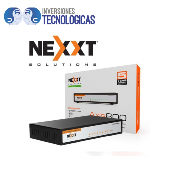 Switch Nexxt Axis 800 Gigabit De 8 Ptos 10/100/1000 Mps Mod-Asbdt084