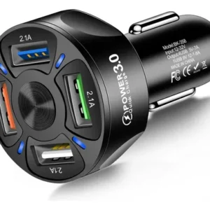 CARGADOR PARA CARRO 4 PUERTOS USB 53W